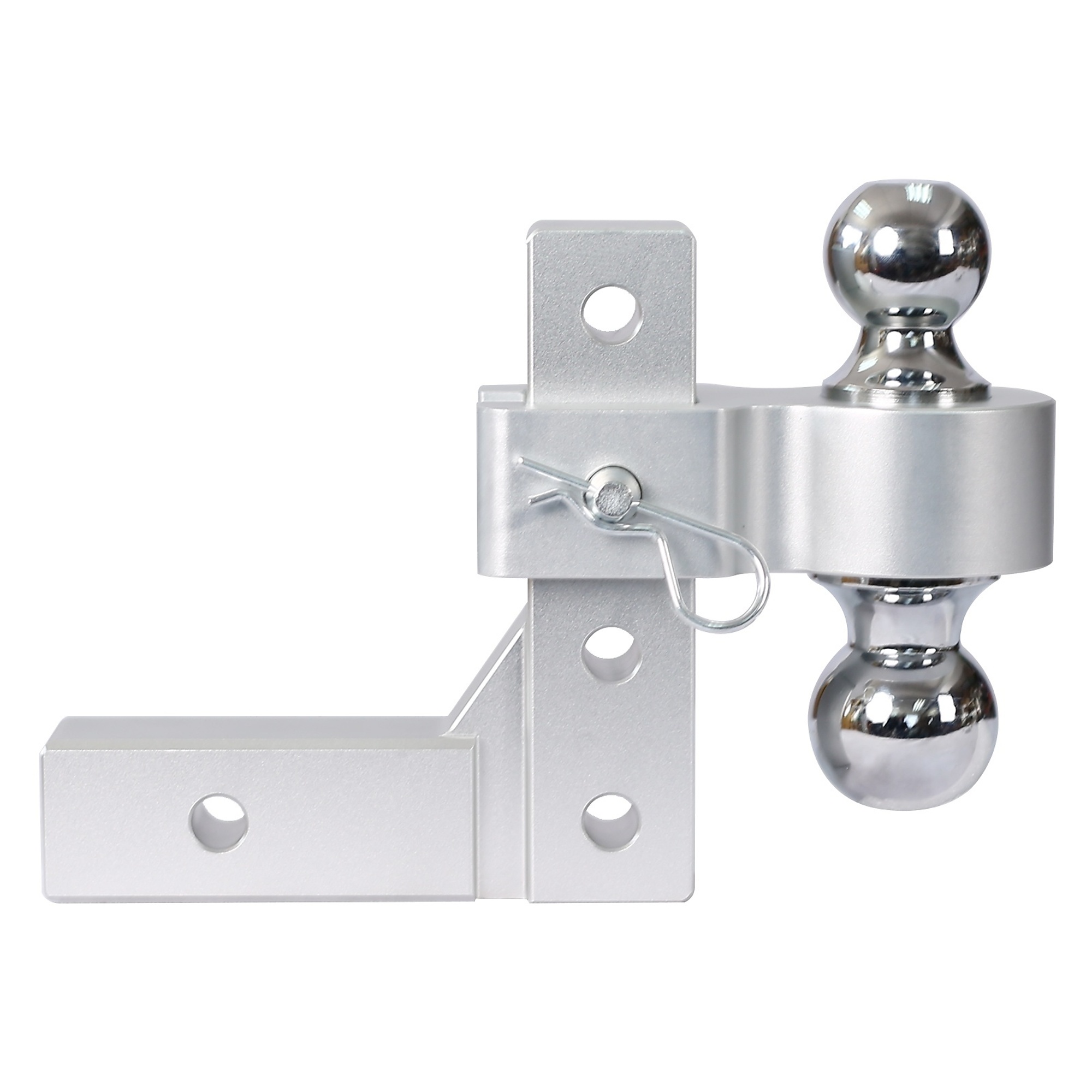 BlackTeck Adjustable Trailer Hitch — 6,000 lb Capacity, 6in. Drop, Dual Ball, Aluminum, Model# N2-37189